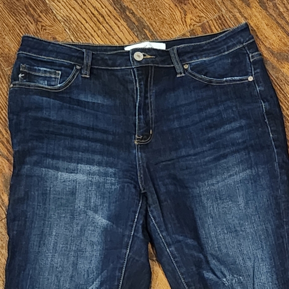 KanCan Women's Skinny Jeans - Dark Blue - Picture 2 of 7